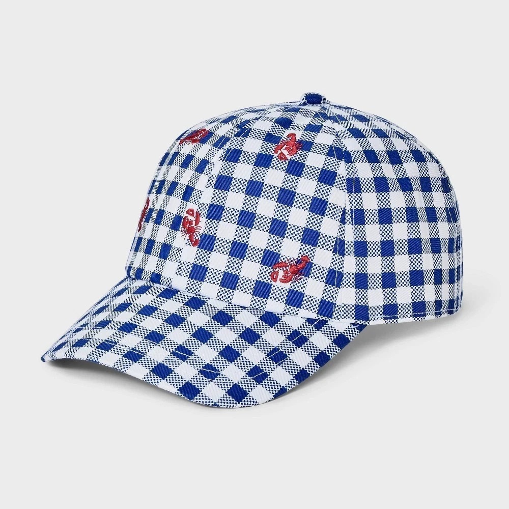 Universal‎ Thread Lobster Embroidery Baseball Hat Blue